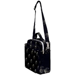 Creepy Head Sculpture With Respirator Motif Pattern Crossbody Day Bag by dflcprintsclothing