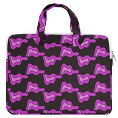 Abstract Waves Macbook Pro Double Pocket Laptop Bag by SychEva