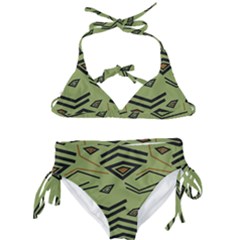 Abstract Pattern Geometric Backgrounds   Kids  Classic Bikini Set