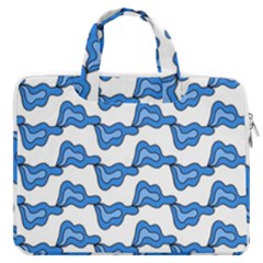 Abstract Waves Macbook Pro Double Pocket Laptop Bag by SychEva