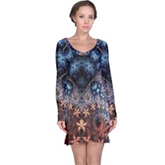 Fractal Long Sleeve Nightdress by Sparkle