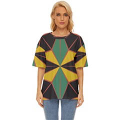 Abstract Pattern Geometric Backgrounds   Oversized Basic Tee