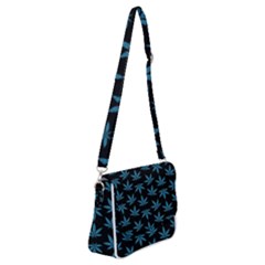 Weed Pattern Shoulder Bag With Back Zipper by Valentinaart