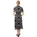 Black and white pattern Keyhole Neckline Chiffon Dress View2