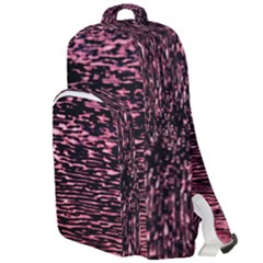 Pink  Waves Flow Series 11 Double Compartment Backpack by DimitriosArt