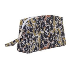 Modern Camo Tropical Print Design Wristlet Pouch Bag (medium) by dflcprintsclothing