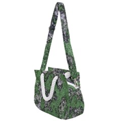 Modern Camo Grunge Print Rope Handles Shoulder Strap Bag by dflcprintsclothing