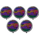 Puzzle Landscape In Beautiful Jigsaw Colors Mini Round Pill Box (Pack of 5) View1