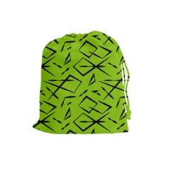 Abstract Pattern Geometric Backgrounds   Drawstring Pouch (large)