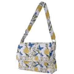 Birds Full Print Messenger Bag (l) by Sparkle