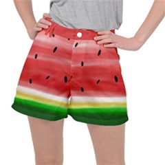 Painted Watermelon Pattern, Fruit Themed Apparel Ripstop Shorts by Casemiro