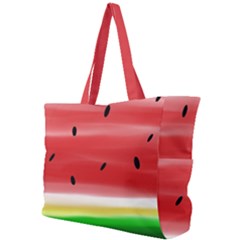 Painted Watermelon Pattern, Fruit Themed Apparel Simple Shoulder Bag by Casemiro