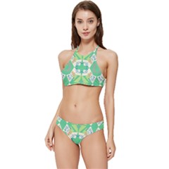 Abstract Pattern Geometric Backgrounds   Banded Triangle Bikini Set