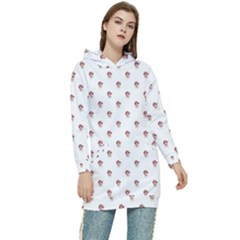 Weird Fantasy Bird Drawing Motif Pattern Women s Long Oversized Pullover Hoodie