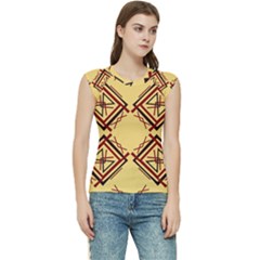 Abstract Pattern Geometric Backgrounds   Women s Raglan Cap Sleeve Tee