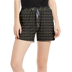 Fern Pattern 2 Black Women s Runner Shorts by violetheavensky