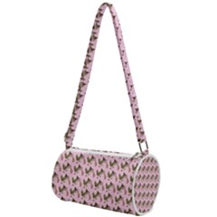 Fern Pattern 2 Pink Mini Cylinder Bag by violetheavensky