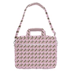 Fern Pattern 2 Pink Macbook Pro Shoulder Laptop Bag (large) by violetheavensky