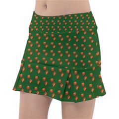 Kawaii Pumpkin Patt Green Classic Tennis Skirt by violetheavensky