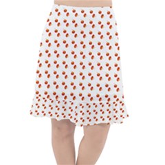 Kawaii Pumpkin Patt White Fishtail Chiffon Skirt by violetheavensky