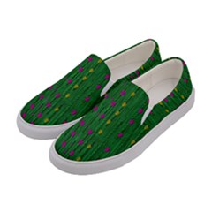 Forest Tulips Groowing To Reach The Divine Sky Pop-culture Women s Canvas Slip Ons by pepitasart