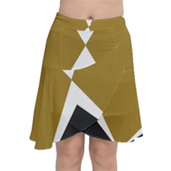 Abstract Pattern Geometric Backgrounds   Chiffon Wrap Front Skirt