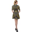 Folk flowers print Floral pattern Ethnic art Belted Shirt Dress View2