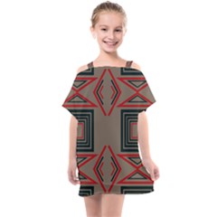 Abstract Pattern Geometric Backgrounds   Kids  One Piece Chiffon Dress by Eskimos