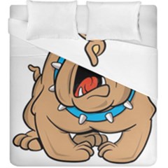 Bulldog-cartoon-illustration-11650862 Duvet Cover Double Side (king Size) by jellybeansanddinosaurs