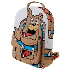 Bulldog-cartoon-illustration-11650862 Flap Pocket Backpack (small) by jellybeansanddinosaurs