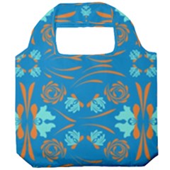 Floral Folk Damask Pattern Fantasy Flowers  Foldable Grocery Recycle Bag by Eskimos