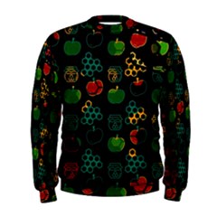 Apples Honey Honeycombs Pattern Men s Sweatshirt by Amaryn4rt