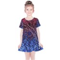 Autumn Fractal Forest Background Kids  Simple Cotton Dress View1