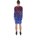 Autumn Fractal Forest Background Asymmetric Cut-Out Shift Dress View2