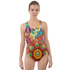 Mandalas-1084082 Cut-out Back One Piece Swimsuit