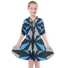 Abstract Pattern Geometric Backgrounds   Kids  All Frills Chiffon Dress by Eskimos