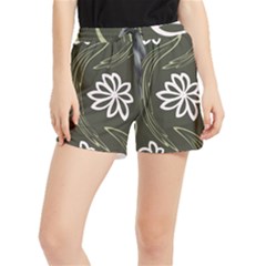 Folk Flowers Print Floral Pattern Ethnic Art Women s Runner Shorts by Eskimos