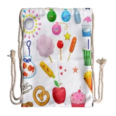 Summer-fair-food-goldfish Copy Copy Drawstring Bag (large) by Nexatart