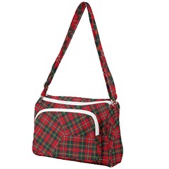 Boyd Modern Tartan Front Pocket Crossbody Bag by tartantotartansred2