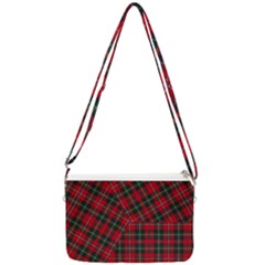 Boyd Modern Tartan Double Gusset Crossbody Bag by tartantotartansred2