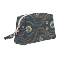 Folk Flowers Print Floral Pattern Ethnic Art Wristlet Pouch Bag (medium)