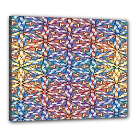 Colorful Flowers Canvas 24  X 20  (stretched) by Sparkle