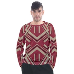 Abstract Pattern Geometric Backgrounds   Men s Long Sleeve Raglan Tee