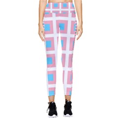 Trans Flag Squared Plaid Pocket Leggings  by WetdryvacsLair