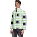 Agender Flag Plaid Men s Puffer Bubble Jacket Coat View2