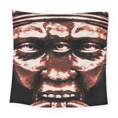 Creepy Head Portrait Artwork Square Tapestry (large) by dflcprintsclothing