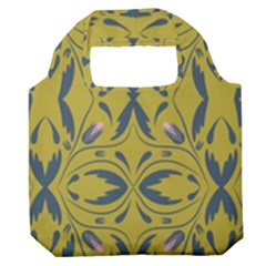 Folk Flowers Print Floral Pattern Ethnic Art Premium Foldable Grocery Recycle Bag by Eskimos