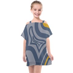 Abstract Pattern Geometric Backgrounds Kids  One Piece Chiffon Dress by Eskimos