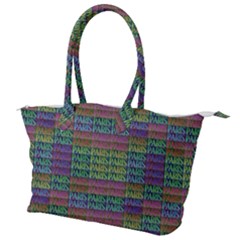 Paris Words Motif Colorful Pattern Canvas Shoulder Bag by dflcprintsclothing