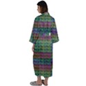 Paris Words Motif Colorful Pattern Maxi Satin Kimono View2